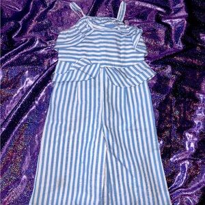 Girls Striped Jumpsuit